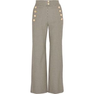 CHLOE New camel/white houndstooth check sailor pants (New with Tag)